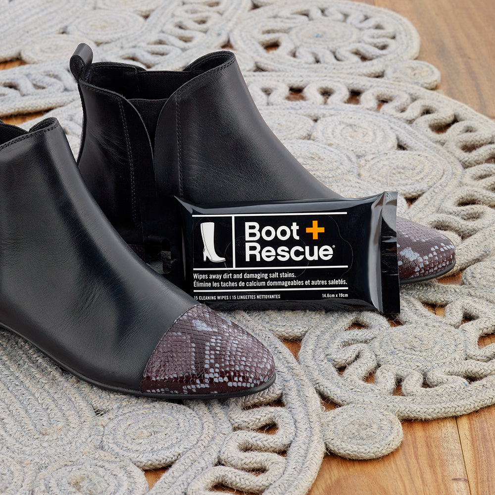 BootRescue All-Natural Boot Cleaning Wipes - Resealable Pack of 15
