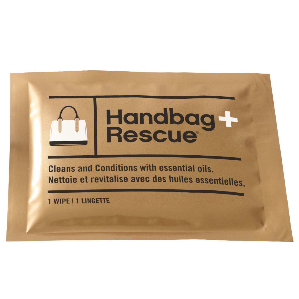 HandbagRescue All-Natural Cleaning Wipes - Box of 10 Individually Wrapped Wipes