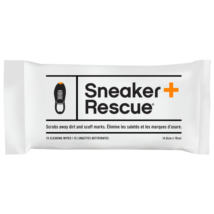 SneakerRescue All-Natural Sneaker Cleaning Wipes - Resealable Pack of 15